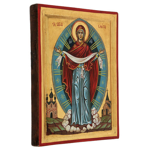 Icona greca dipinta a mano Madonna della misericordia 20x30 3