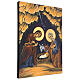 Nativity icon painte by hand, wood with golden background, 12.5x16.5 in s3