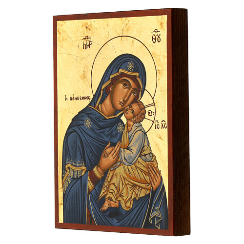 Greek silk screen icon of Our Lady of Perpetual Help, 7x5.5 in, Greece 2