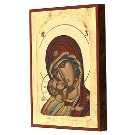 Icône sérigraphiée Notre-Dame de Vladimir Roumanie byzantine 24x18 cm