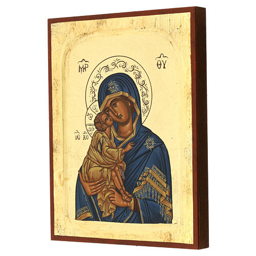 Icono bizantino Virgen del socorro 24x18 cm Grecia 2