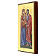 Silk-screened icon of the Holy Family on a shiny gold background 30x20 cm s3