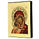 Icono Virgen de Vladimir bizantino fondo de oro 24x18 cm Grecia s2