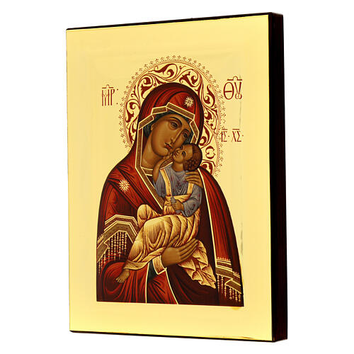 Icon with glossy silkscreen printing Madonna Hodegetria 24x18 cm Greece 2