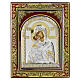 Icône Vierge de Vladimir avec riza en argent 30x20 cm Grèce s1