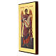Silkscreen printed icon of Archangel Michael on glossy gold background,  14x8 in, Greece s3