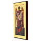 Icona Angelo Michele serigrafata 36X20 cm su fondo oro lucido Grecia s3