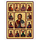 Icône grecque Christ Pantocrator 12 apôtres 40x30 cm sérigraphiée s1