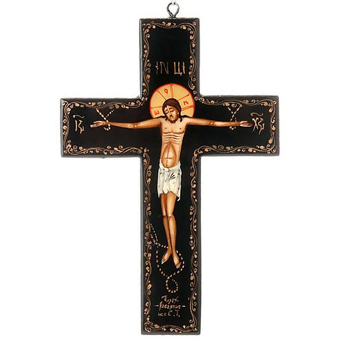 Kreuz mit gemalter russischer Ikone 16x11 cm 1