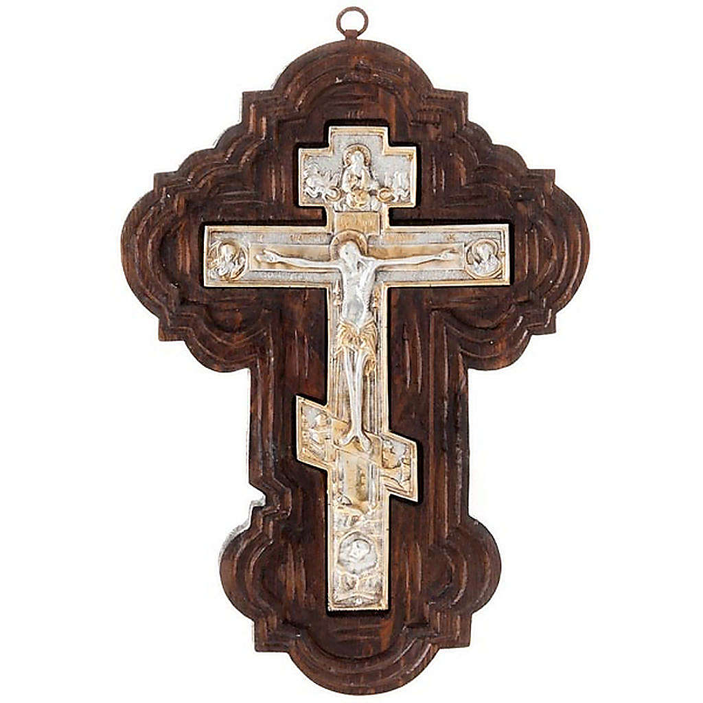 Croce icona greca legno argento arte sacra bizantina vendita online su HOLYART