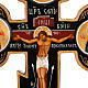 Trefoil cross Russian icon, black s3