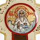Ícone cruz em trevo russa cor de marfim Mstiora 17x13 cm s3