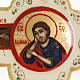 Ícone cruz em trevo russa cor de marfim Mstiora 17x13 cm s4