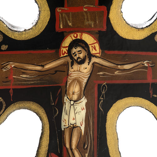 Cross icon in Papier-mâché 8x6.5cm 2