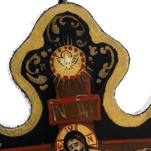 Croce icona tozza cartapesta 8x6,5 cm 4