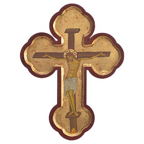 Cross-shaped icon with print on wood, Greece 28x19cm