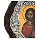 Christ Pantocrator icon, silver frame s4