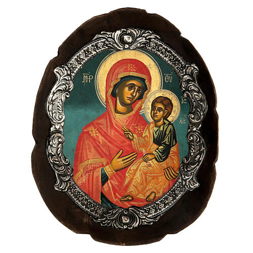 Mary with Child icon, silver frame 1