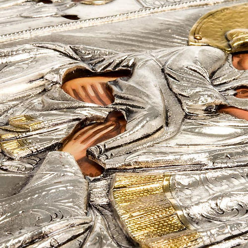 Icône vierge Poczajevsk argent et or 3