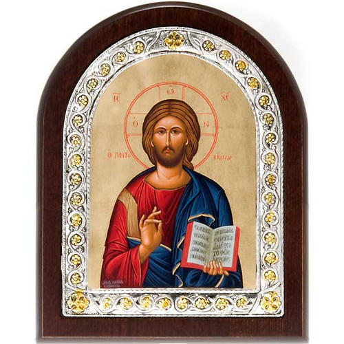 Ikone Christus Pantokrator, 925 Silber 1