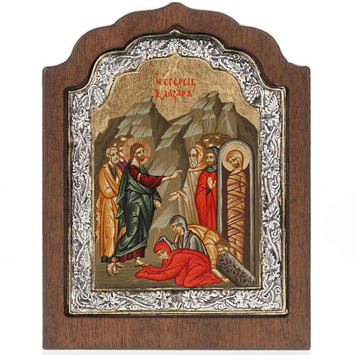 Ikone Die Auferstehung des Lazarus, Silber 925 1