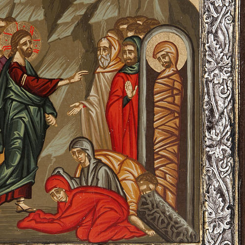 Ikone Die Auferstehung des Lazarus, Silber 925 2