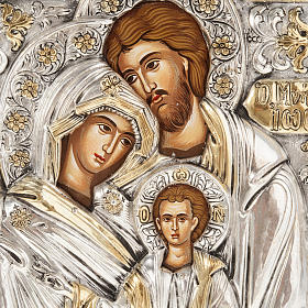 Sacra Famiglia icona Greca argento 950