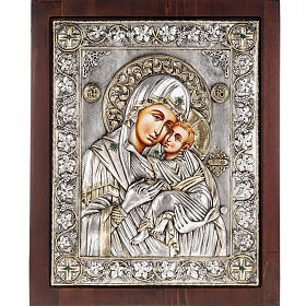 Ikone Umilenie Jungfrau von Wladimir, Riza 950 Silber