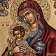 Icona Grecia Madonna con bimbo manto rosso argento 925 s2