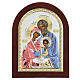 Icona serigrafata Sacra Famiglia argento s1