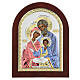 Icon in silver, Holy Family, silkscreen printing s2