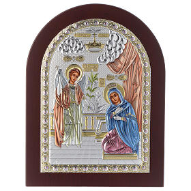 Icone argento e oro con riza: Icona serigrafata Annunciazione