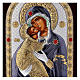 Ikone Madonna Vladimir Siebdruck Silber s2