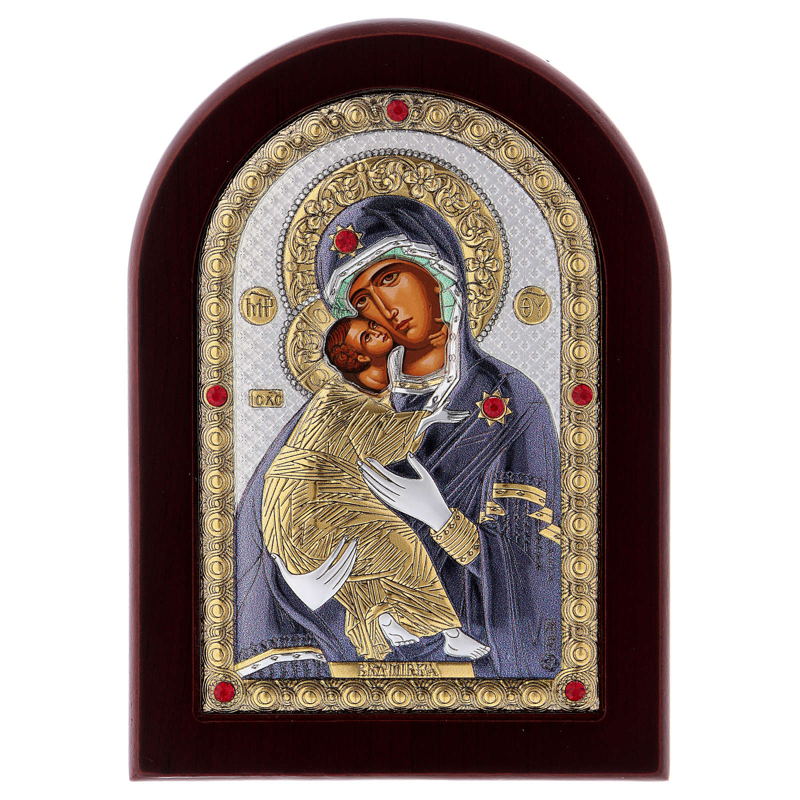 Our Lady of Vladimir icon in silver, silkscreen printing | online sales ...