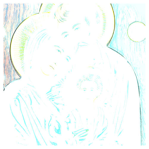 Holy Family icon, silkscreen printing arch shape 4