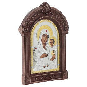 Greek silk-screened icon Most Holy Lady of Jerusalem, wooden framed
