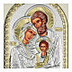 Greek silver icon The Holy Family, gold finish 18x14 cm s2