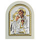 Ícone da Sagrada Família 24x18 cm prata 925 detalhes dourados s1