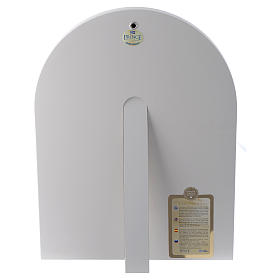 Icone argento e oro con riza: Icona Sacra Famiglia 30x25 cm argento 925 finiture dorate