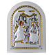 Icono Anunciación 30x25 cm plata 925 detalles dorados s1