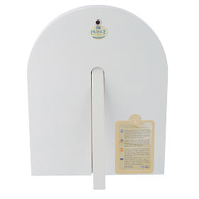 Icone argento e oro con riza: Icona argento Cristo libro aperto 25x20 cm finiture dorate