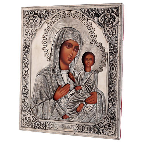 Our Lady of Tychvin icon, painted and gilded 30x25 cm Poland 3