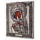 Our Lady of Vladimir enamelled gilded icon 30x25 cm Poland s3