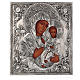 Ícone Nossa Senhora de Ivron pintada à mão com riza em prata 31x27 cm Polónia s1