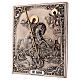 Ícone São Jorge pintado à mão com riza em prata 31x26,5 cm Polónia s3
