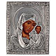 Icono Virgen de Kazan riza pintada con témpera 16x12 cm Polonia s1