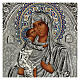 Icono Virgen de Fiodor riza Polonia pintada 40x30 cm s2