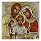 Holy Family, Polish painted icon with riza, 30x25 cm s2