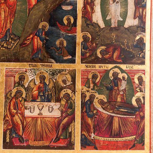 Antique icon 'The 12 great feasts of the liturgical year&#0 7
