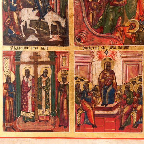Antique icon 'The 12 great feasts of the liturgical year&#0 6
